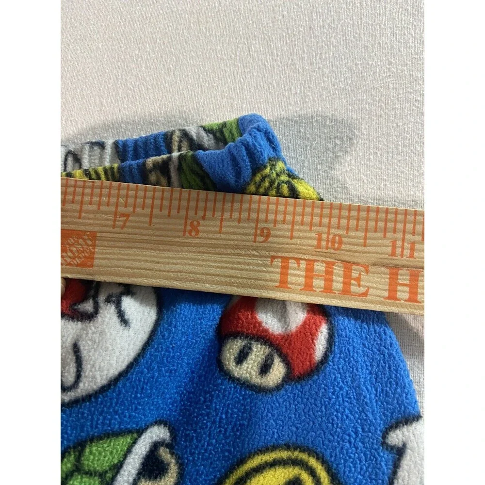 Super Mario Cart Pajama Pants Boys Size 6 Blue  Graphic Print Ghost Turtle Mush
